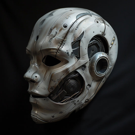 Maschere cyborg futuristiche: una collezione che Leonardo Da Vinci avrebbe ammirato