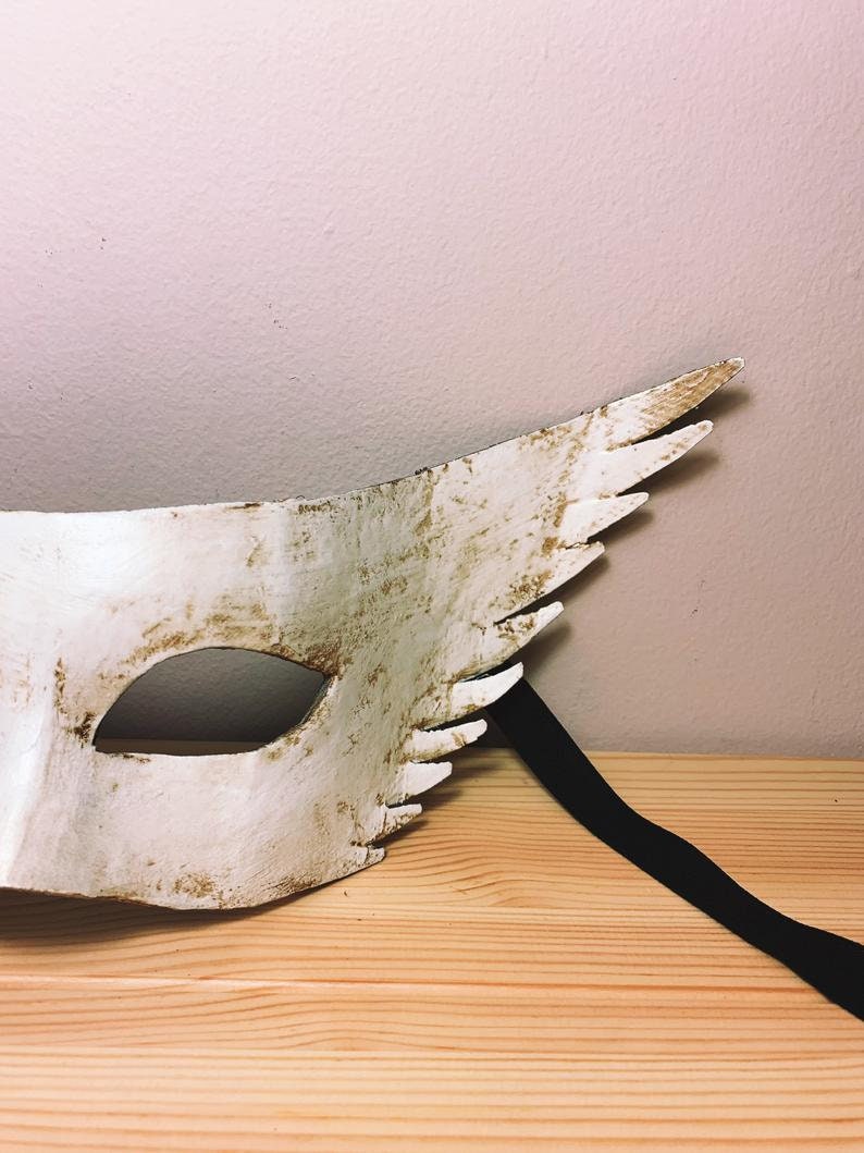 Máscara de Ángel con alas, hecha a mano en Italia en pieza de arte artesanal de papel maché, máscaras venecianas artesanales