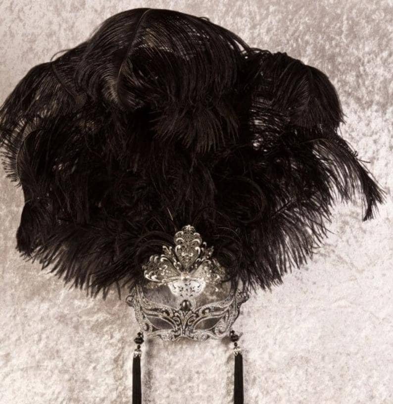 Free Shipping for Italy | Venetian feathers Style | Different colors | With Original crystals Swarovski