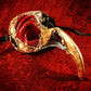Venetian nose mask Doctor of the Plague. Venice Carnival. Halloween mask in gold leaf.