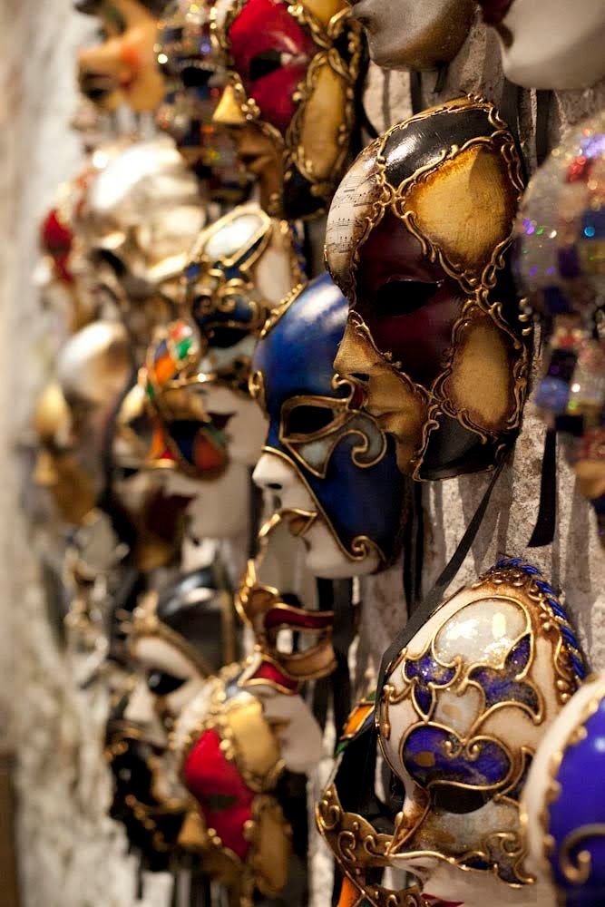 Máscara italiana de estilo veneciano de Denver Máscara hecha a mano Máscara colorida Arte veneciano