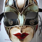 Hermitage venetian  mask with stucco and original handmade gold leaf