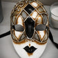Máscara lista - Darwin Full Face Máscara veneciana italiana Máscara de Venecia, Cara de Arlequín