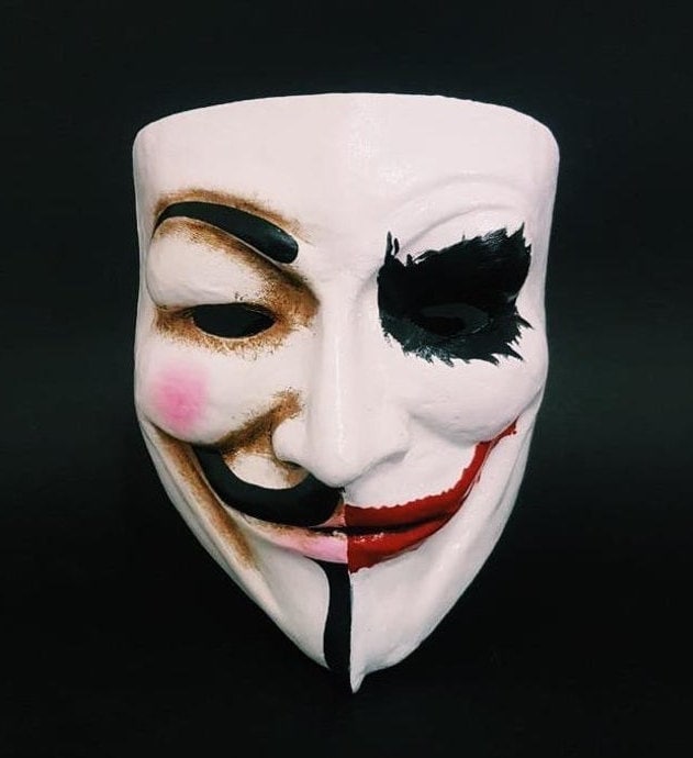 V de Vendetta Máscara Joker Veneciana Original Halloween Terror Carnaval Italiano de Venecia