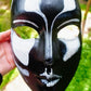 LIMITED EDITION Mask ready - Full Venetian face Black Love handmade in Italy Original and modern mask for Carnival and Halloween