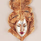 Máscara veneciana en Pan de Oro para decoración en papel maché original del carnaval de Venecia