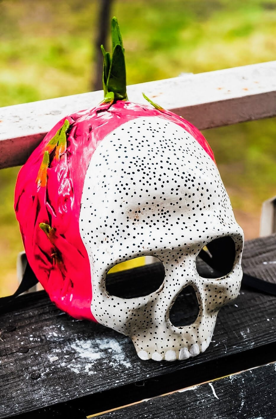 Mask ready - Skull mask Dragon Fruit venetian style
