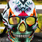 Mask ready - Skull flowers mask venetian style