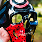 Máscara lista - Máscara de calavera Luces rojas y negras estilo veneciano