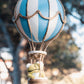Hot air balloon Hand made in Italy in Paper Mache, Gold Leaf For decorations - Home Decor For Tracy