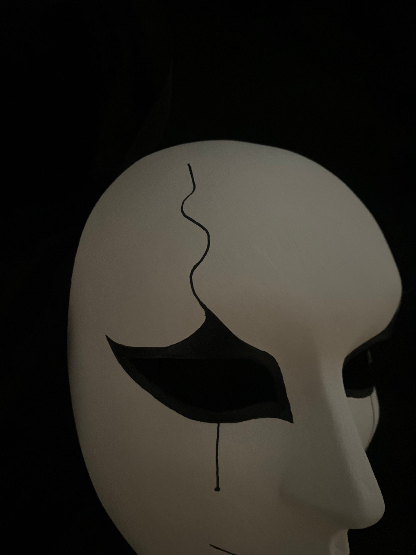 Edición limitada Cara de Pierrot Máscara veneciana original hecha a mano Ideal para fiesta de Halloween Máscara de Pierrot única: Expresión única