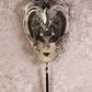 Venetian mask in papier full hand made. Decorated with fine trimmings, pearls, metal filigree and Swarovski stones. Marce