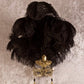 Máscara con adorno de plumas, hecha a mano en Italia. Elegante artesanía veneciana. Marcela.