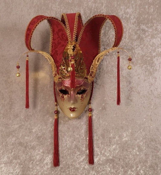 Authentic Venetian handmade mask in Italy for Carnival and ball masquerade. Marcel
