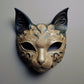 Unique and Decorated Venetian Cat Mask - A Work of Art for Your Carnival Costume Venetian cat mask handmade in Italy Venetian mask in paper