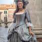 Venetian Costume: Exquisite Elegant Dress for Venetian Masquerades, Carnivals, and Events with Gold Embellishments!