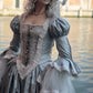 Venetian Costume: Exquisite Elegant Dress for Venetian Masquerades, Carnivals, and Events with Gold Embellishments!