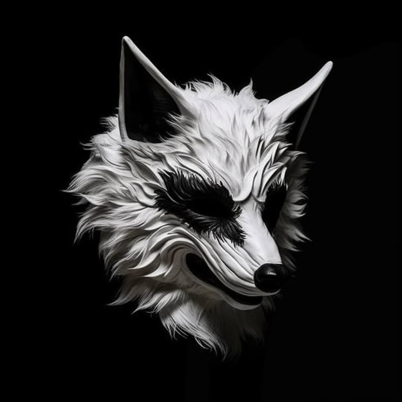 EDICIÓN LIMITADA. "Máscara veneciana de lobo esculpida: Una obra de arte para lucir"