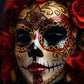 LIMITED EDITION Venetian Catrina: Mexican mask of Venetian elegance. Celebrate life and culture with this unique piece. Discover it on Etsy!
